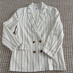 NWT Old Navy Women’s Linen Striped Blazer Size M